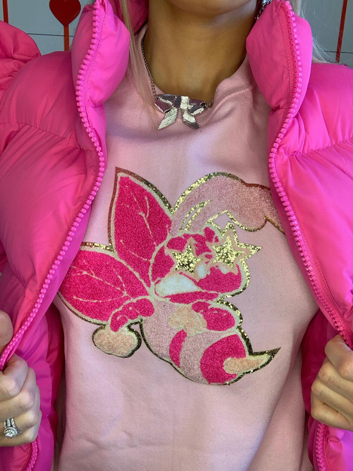 Preppy Pink Hornet Sweatshirt